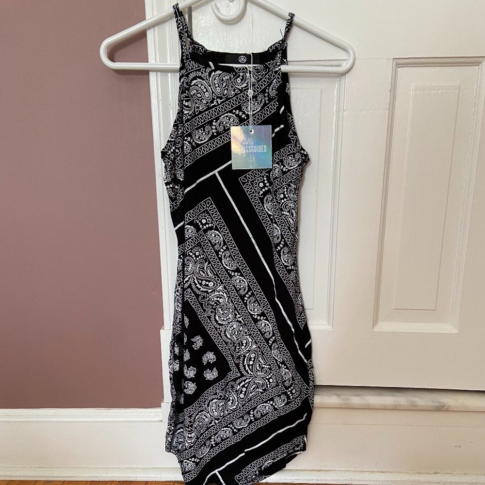 Missguided Bodycon Bandana print Dress US size 4 NWT